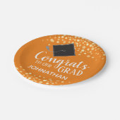 Gefeliciteerd met ons Afstudeerder met aangepaste  Papieren Bordje (Gekanteld)