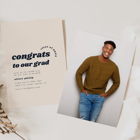 Gefeliciteerd met ons Afstudeerder Simple Afstuder Kaart