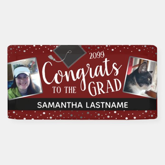 Gefeliciteerd met ons Afstudeerder twee fotoklasse Spandoek (Horizontaal)