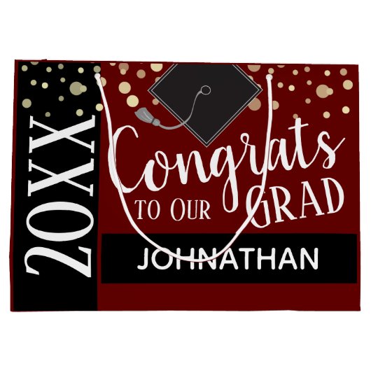 Gefeliciteerd met ons Afstudeerder voor elk jaar a Groot Cadeauzakje (Achterkant)