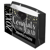 Gefeliciteerd met ons Afstudeerder voor elk jaar a Groot Cadeauzakje (Achterkant Gekanteld)