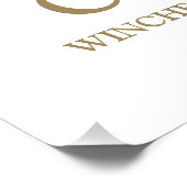 Gefeliciteerd met ons afstuderen gouden script perfect poster (Hoek)