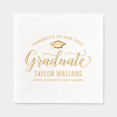 Gefeliciteerd met ons Afstuderen script Folie Servetten (Voorkant)