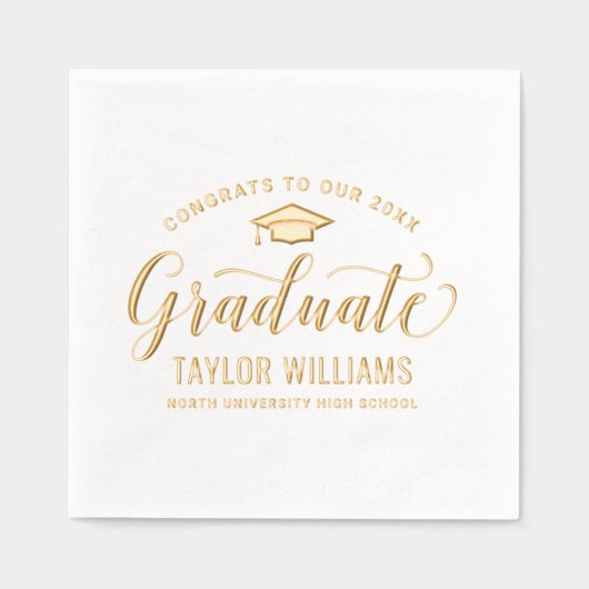 Gefeliciteerd met ons Afstuderen script Folie Servetten (Voorkant)