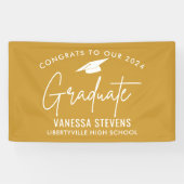 Gefeliciteerd met onze 202x Afstuderen Gold Spandoek (Horizontaal)