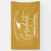 Gefeliciteerd met onze 202x Afstuderen Gold Spandoek (Verticaal)