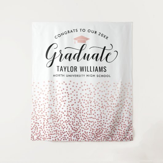 Gefeliciteerd met onze afgestudeerde Roze Gouden C Wandkleed (Voorkant)