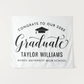 Gefeliciteerd met onze afgestudeerde witte afstude wandkleed (Voorkant (horizontaal))
