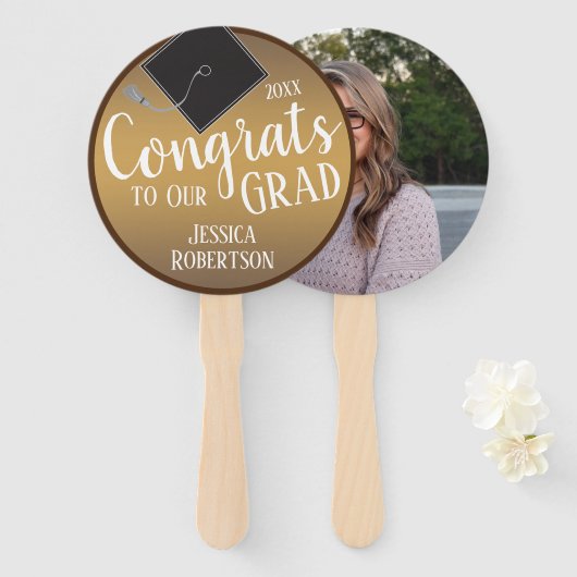 Gefeliciteerd met onze Afstudeerder, foto van 2021 Handwaaier (Voorkant en achterkant)