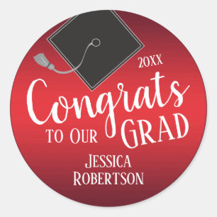 Gefeliciteerd met onze Afstudeerder klasse van 202 Ronde Sticker