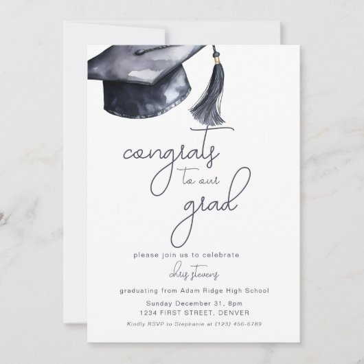 Gefeliciteerd met onze afstudeerders - aangepaste  kaart (Voorkant)