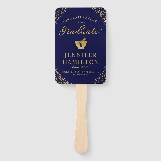 Gefeliciteerd met onze Afstuderen apothekersschool Handwaaier (Voorkant)