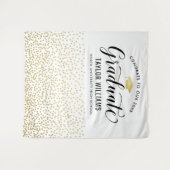 Gefeliciteerd met onze Afstuderen Gold Confetti Pa Wandkleed (Voorkant (horizontaal))