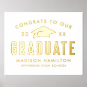 Gefeliciteerd met onze Afstuderen Graduation Party Folie Afdrukken (Voorkant)