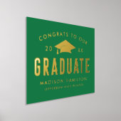 Gefeliciteerd met onze Afstuderen Groene Graduatio Folie Afdrukken (Laagn)