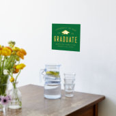 Gefeliciteerd met onze Afstuderen Groene Graduatio Folie Afdrukken (Laag (Keuken))