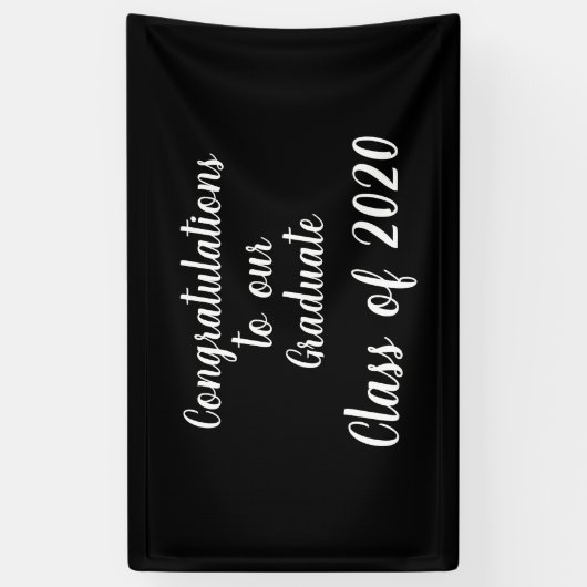 Gefeliciteerd met onze Afstuderen klas van 2020 Spandoek (Verticaal)