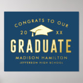 Gefeliciteerd met onze Afstuderen marineslagpartij Folie Afdrukken (Voorkant)