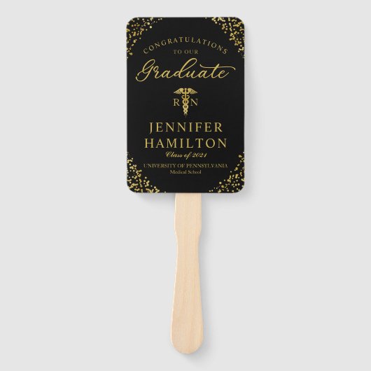 Gefeliciteerd met onze Afstuderen medische school Handwaaier (Voorkant)