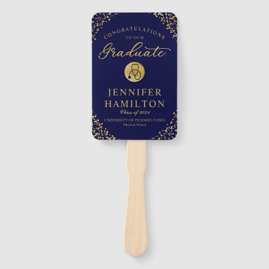 Gefeliciteerd met onze Afstuderen medische school  Handwaaier (Voorkant)