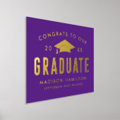 Gefeliciteerd met onze Afstuderen Paarse Graduatio Folie Afdrukken (Laagn)