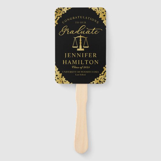 Gefeliciteerd met onze Afstuderen rechtenfaculteit Handwaaier (Voorkant)