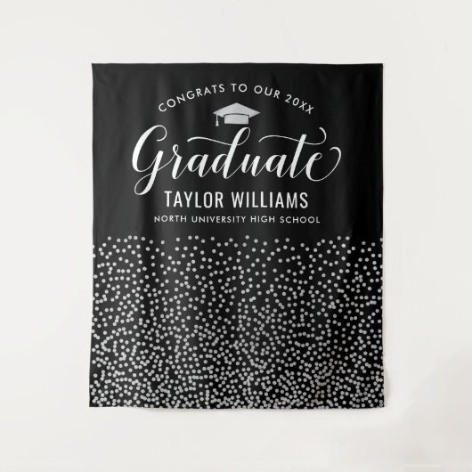 Gefeliciteerd met onze Afstuderen Zilverpartij Con Wandkleed (Voorkant)