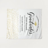 Gefeliciteerd met onze Gold Confetti Partij van tw Wandkleed (Voorkant (horizontaal))