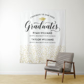 Gefeliciteerd met onze Gold Confetti Partij van tw Wandkleed (In situ)