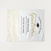 Gefeliciteerd met onze Gold Confetti Partij van tw Wandkleed (Voorkant (horizontaal))