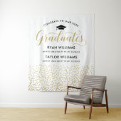 Gefeliciteerd met onze Gold Confetti Partij van tw Wandkleed (In situ)