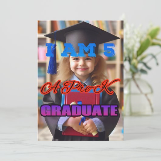 "Gefeliciteerd met onze Pre-K Afstuderen! Kaart (Staand voorkant)