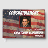 Gefeliciteerd met pensionering Amerikaanse vlag Aa Gastenboek (Voorkant)