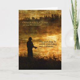 Gefeliciteerd met pensionering Fisherman Vist Kaart