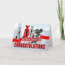 Gefeliciteerd met pensionering Funny Rat Race Them Kaart