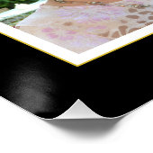 Gefeliciteerd met pensionering Gold Glitter foto Perfect Poster (Hoek)