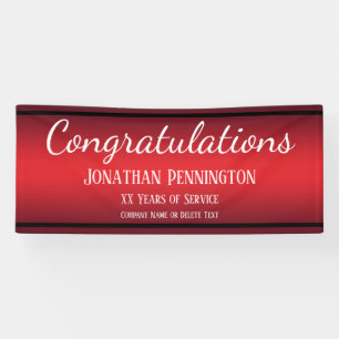 Gefeliciteerd met pensionering Jaren service Red Spandoek