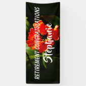 Gefeliciteerd met pensionering Jumbo Oranje ventil Spandoek (Verticaal)