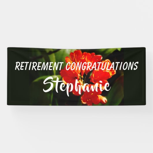 Gefeliciteerd met pensionering Jumbo Oranje ventil Spandoek (Horizontaal)