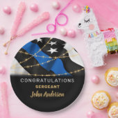 Gefeliciteerd met pensionering politieambtenaar papieren bordje (Feest)