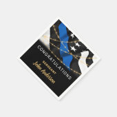 Gefeliciteerd met pensionering politieambtenaar servet (Hoek)