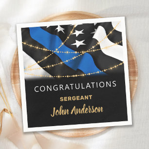 Gefeliciteerd met pensionering politieambtenaar servet