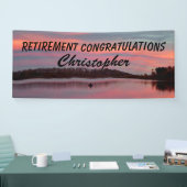 Gefeliciteerd met pensionering vissers Sunset Lake Spandoek (Beurs)