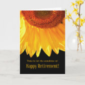 Gefeliciteerd met pensionering Zonnebloem en Zonne Kaart (Gele Bloem)