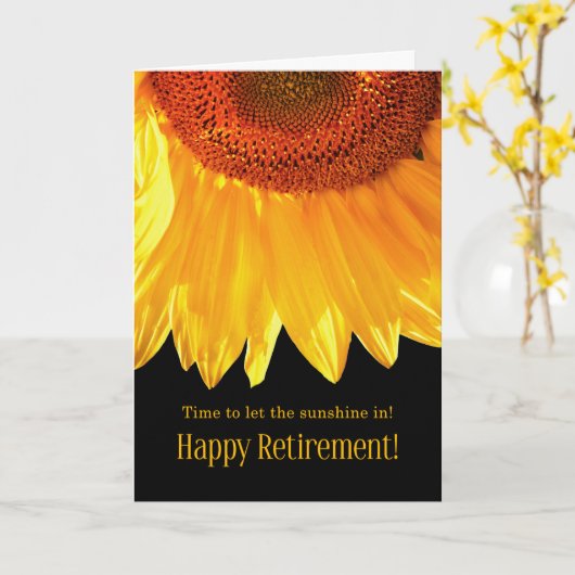 Gefeliciteerd met pensionering Zonnebloem en Zonne Kaart (Gele Bloem)