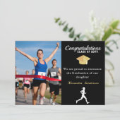 Gefeliciteerd met Photo Track-runner afstuderen Aankondiging (Staand voorkant)