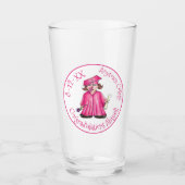 Gefeliciteerd met Pink Girl College Graduation Par Glas (Voorkant)