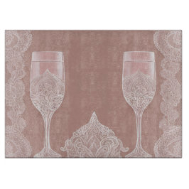 Gefeliciteerd met Pink Lace AI-kunst Snijplank