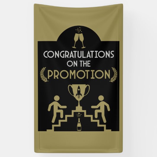 Gefeliciteerd met promotie spandoek (Verticaal)
