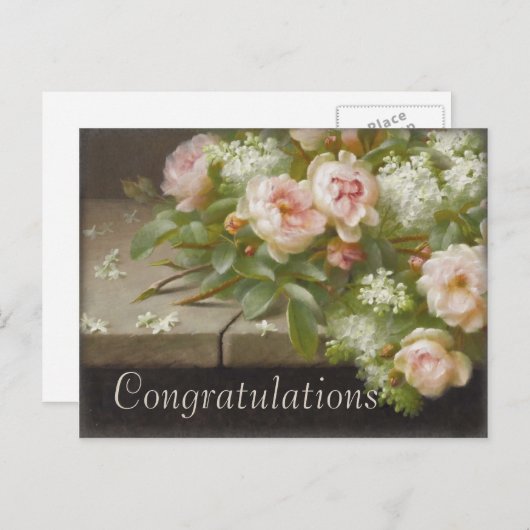 Gefeliciteerd met Raoul De Longpré CC0139 Briefkaart (Voorkant / Achterkant)